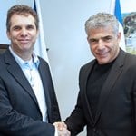 יאיר לפיד ומנכל גוגל ישראל מאיר ברנד